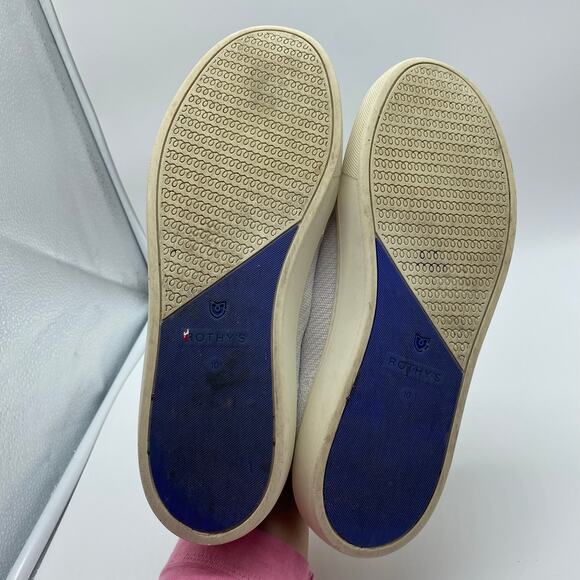 Rothy's Women's size 10 White Rainbow Slip On Shoes Colorful Preppy Casual - Picture 8 of 8